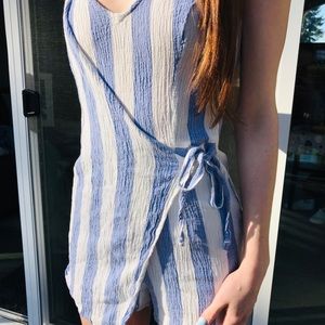 Wrap Striped Romper